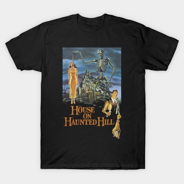House On Haunted Hill, From A 1959 Campy Horror Movie Poster T-Shirt by VintageArtwork